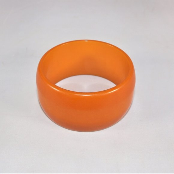 X-Wide Dark Butterscotch Vintage Bakelite Bangle - Picture 4 of 5